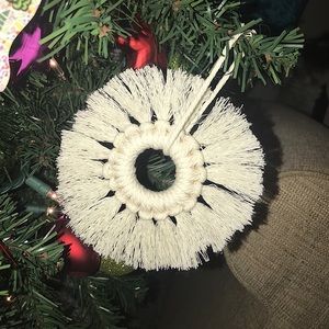 Macramé handmade Christmas ornament snowflake